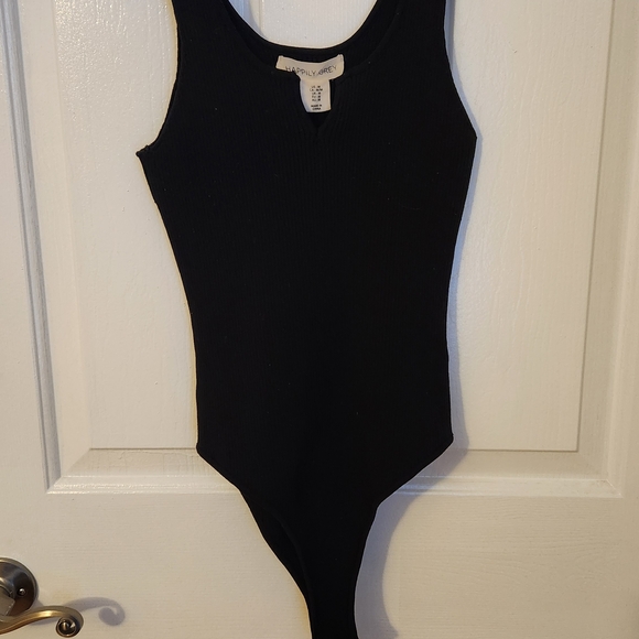 Bodysuit Elegant Black Sleeveless With Snaps - Picture 7 of 8